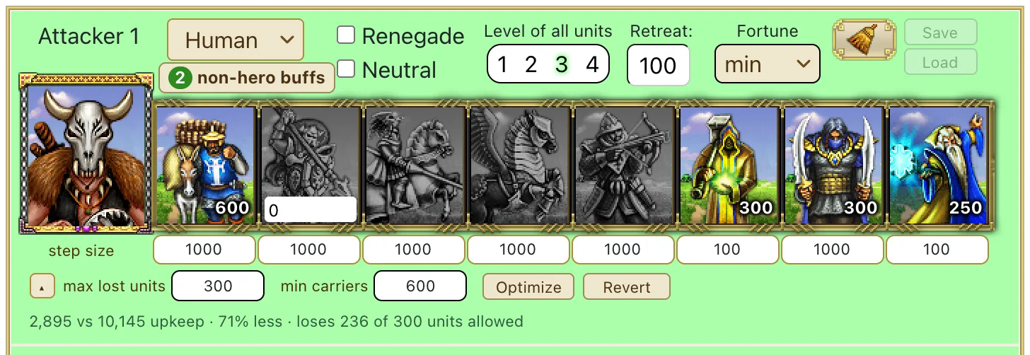 The optimizer's result
